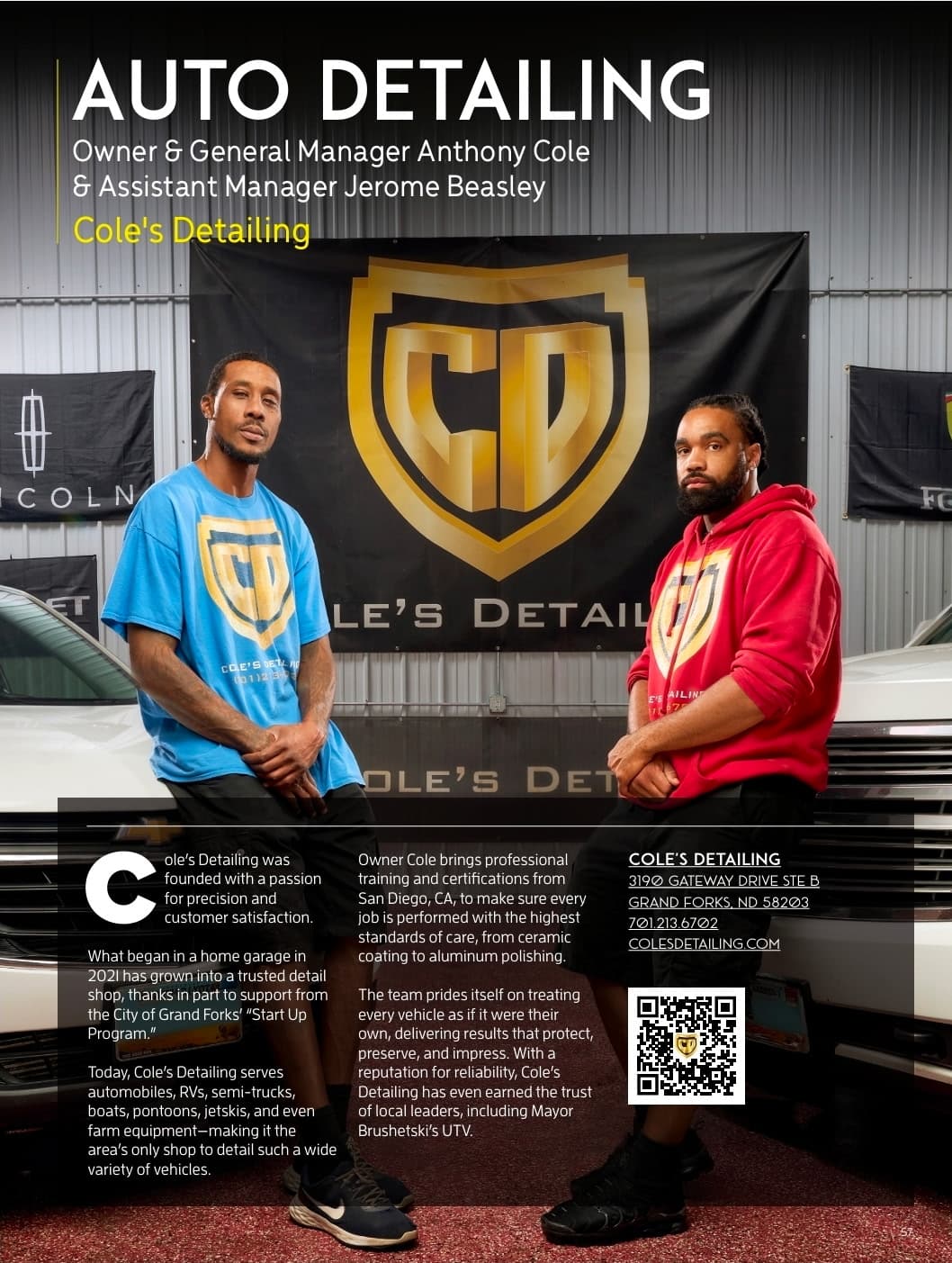Anthony Cole and Jerome Beasley of Cole's Detailing